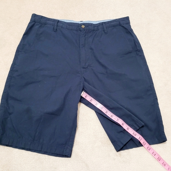 Woolrich Navy Blue 100% Cotton Flat Front Casual Shorts Mens Size 36 - Picture 10 of 10